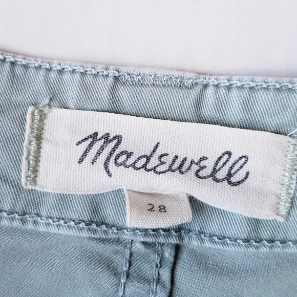 🌸 Madewell | Mint‎ Garment Dyed Cutoff Cotton Shorts 28 - Picture 7 of 13